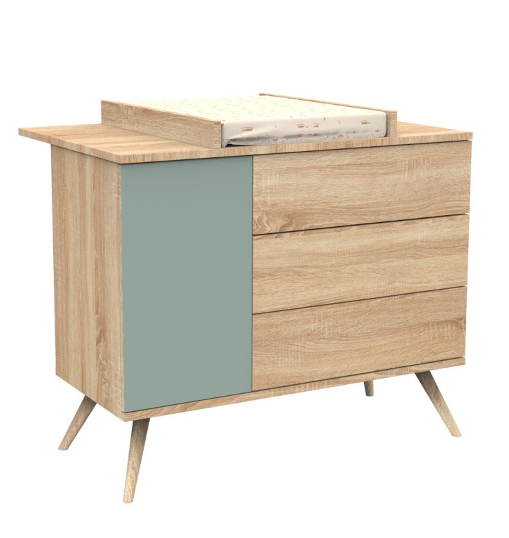Commode 1 porte et 3 tiroirs