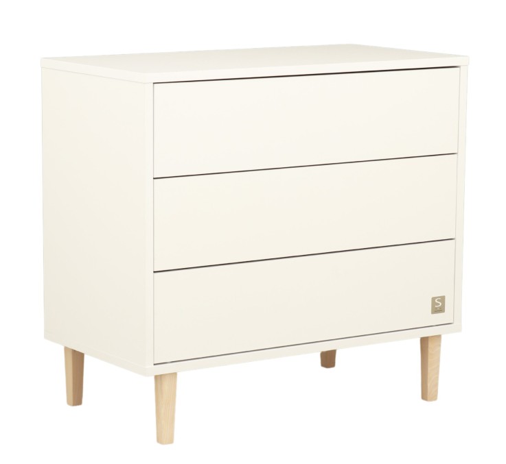 Commode 3 tiroirs pieds bois