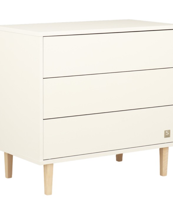 Commode 3 tiroirs pieds bois