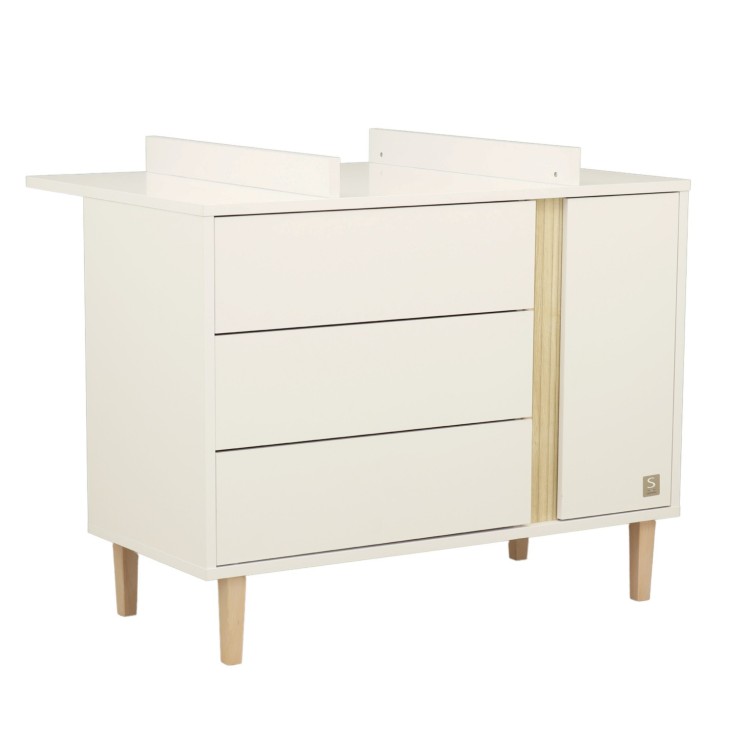 Plan à langer pour commode 3 tiroirs et 1 porte Paloma