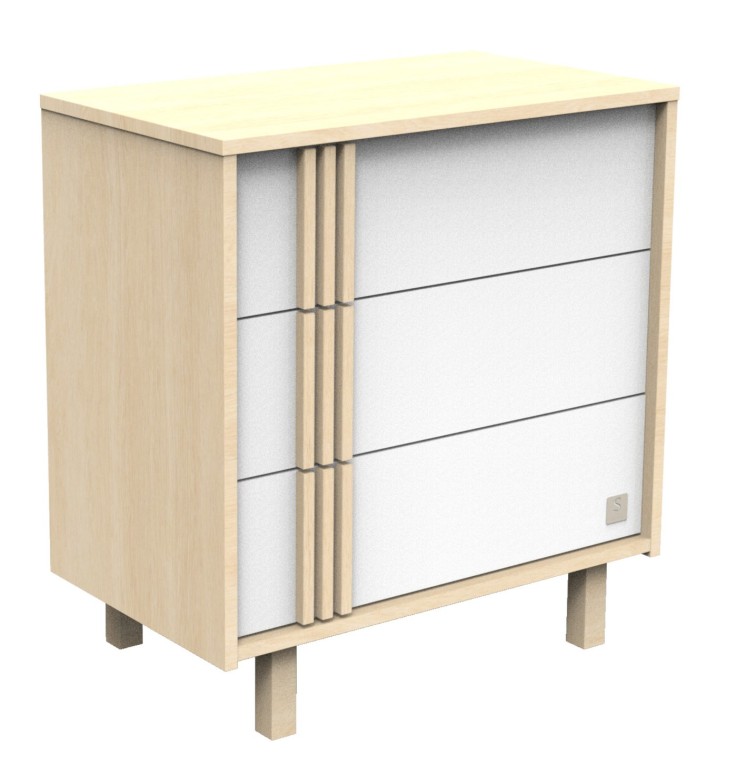 Commode 3 tiroirs Nature
