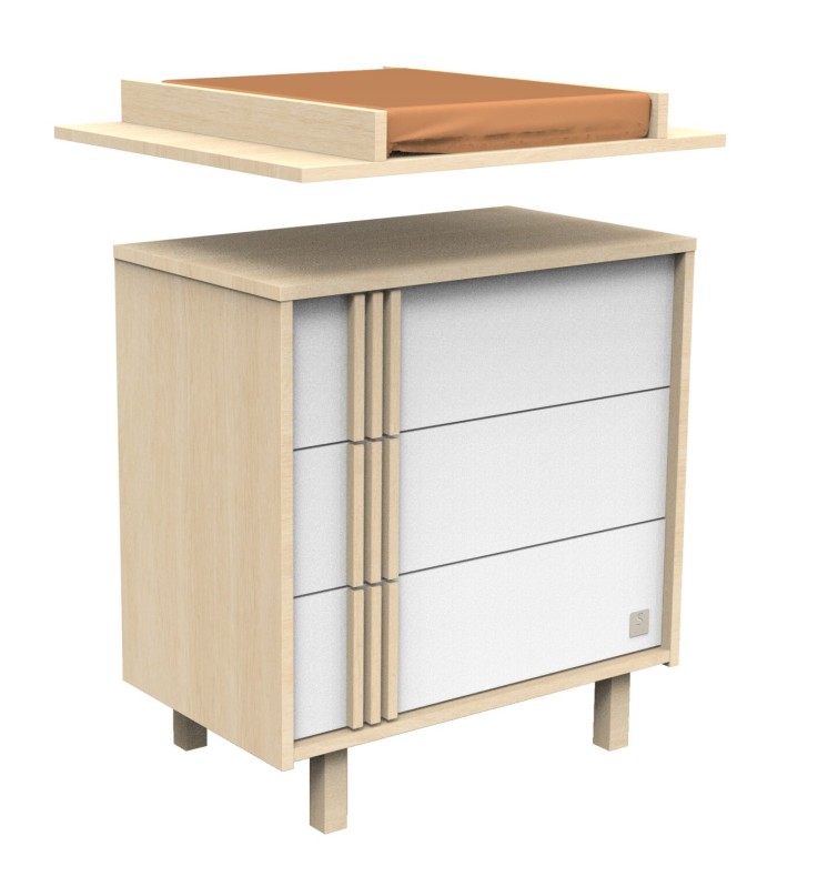 Commode 3 tiroirs Nature