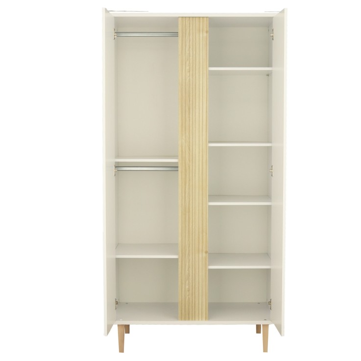 Armoire 2 portes avec pieds bois
