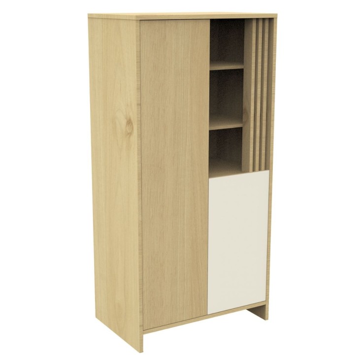 Armoire 2 portes et 1 niche avec claustra en bois