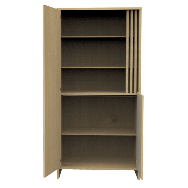 Armoire 2 portes et 1 niche avec claustra en bois