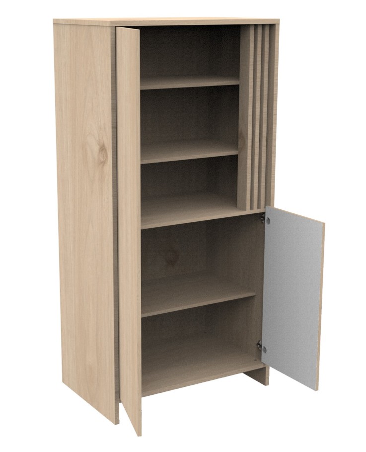 Armoire 2 portes et 1 niche avec claustra en bois
