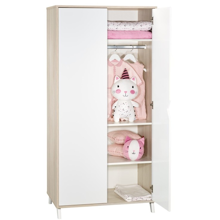 Armoire bébé 2 portes en bois