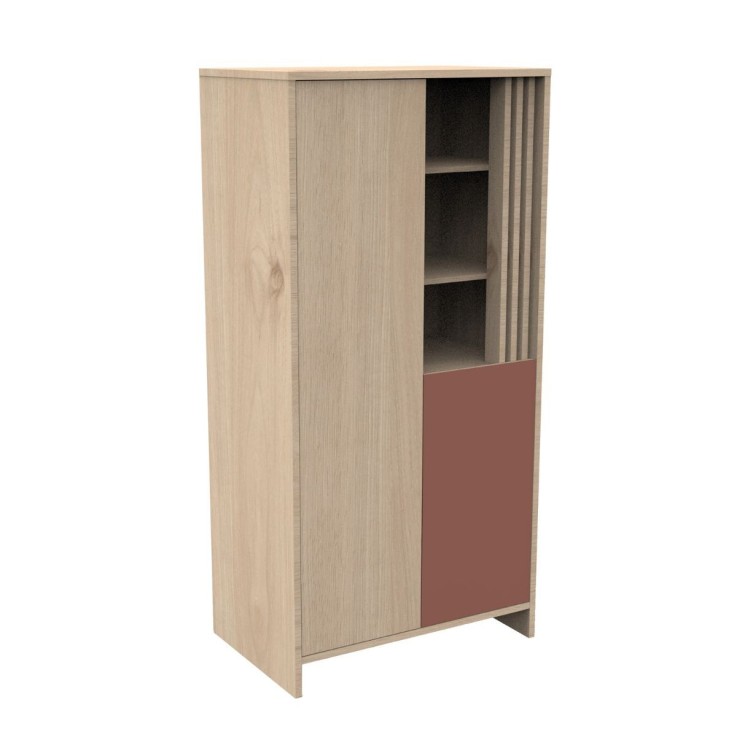 Armoire 2 portes et 1 niche avec claustra en bois