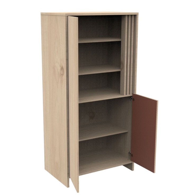 Armoire 2 portes et 1 niche avec claustra en bois