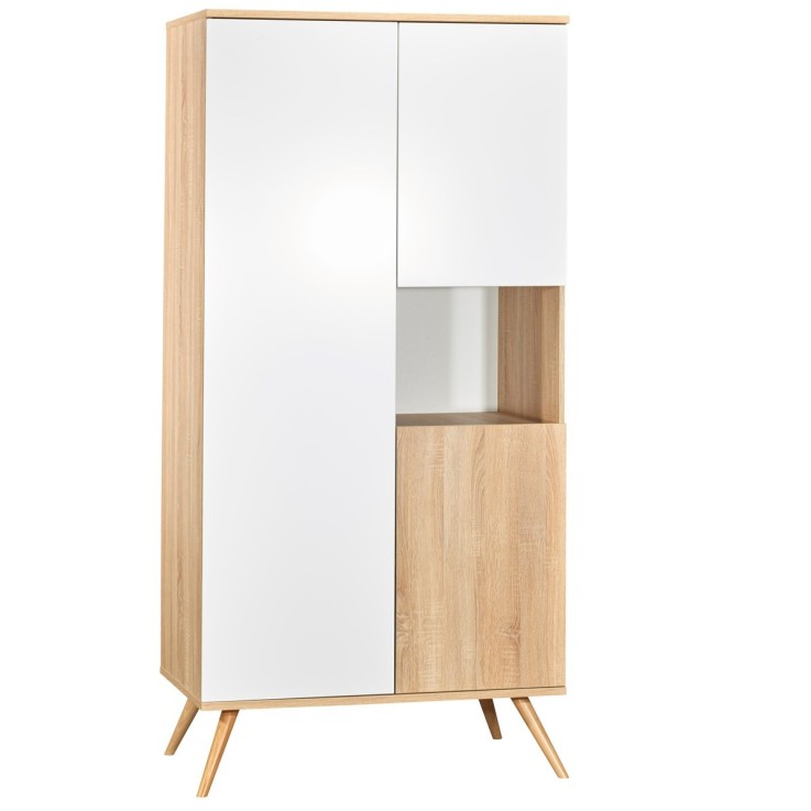 Armoire 3 portes 1 niche Seventies en bois