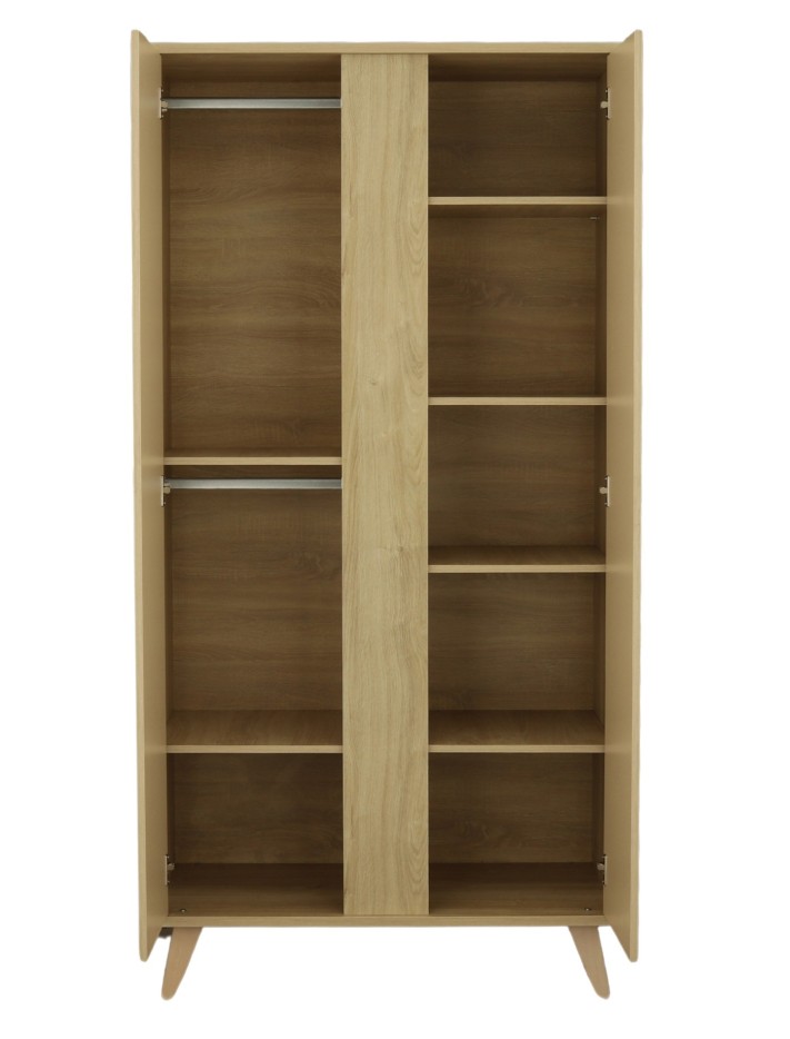 Armoire bébé 2 portes avec pieds bois