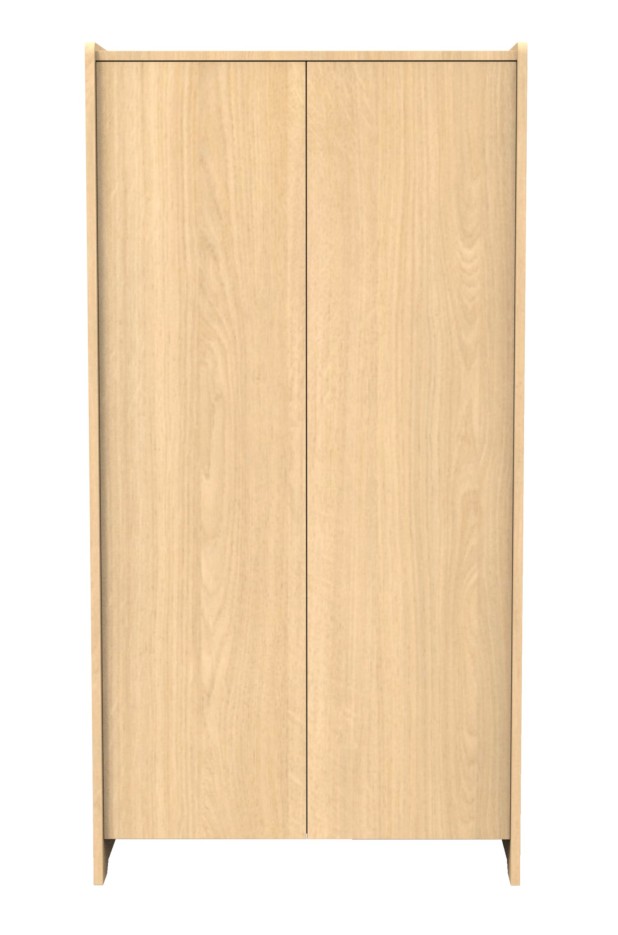 Armoire 2 portes en bois décor chêne miel