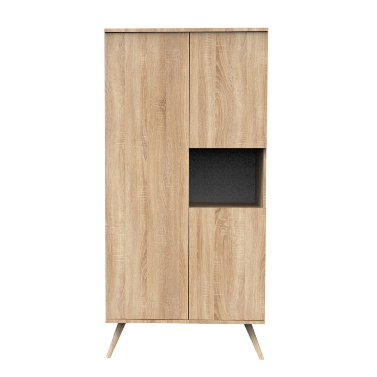 Armoire 3 portes 1 niche Seventies en bois