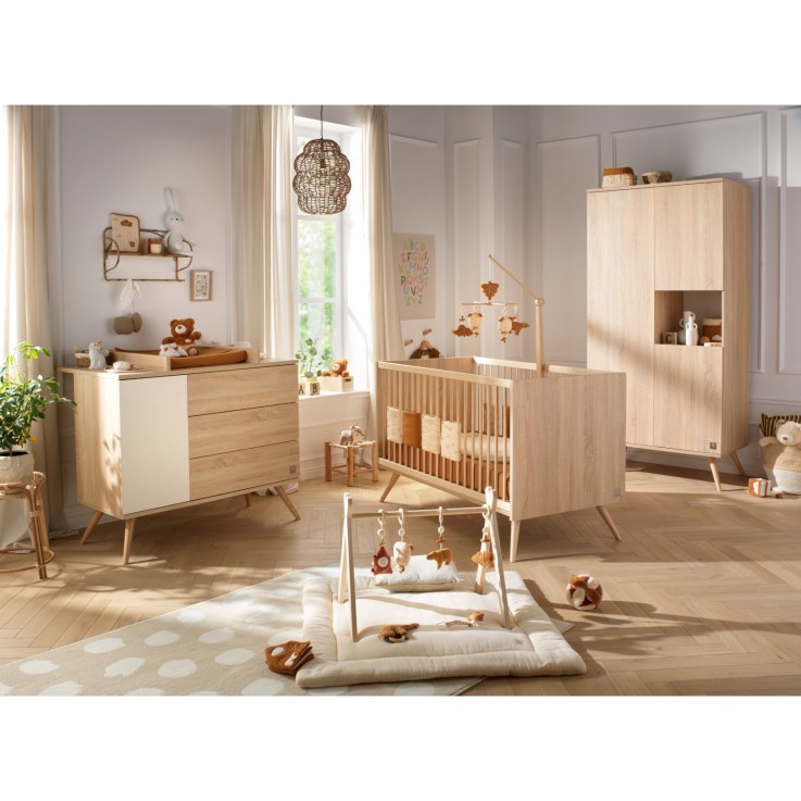 Armoire 3 portes 1 niche Seventies en bois