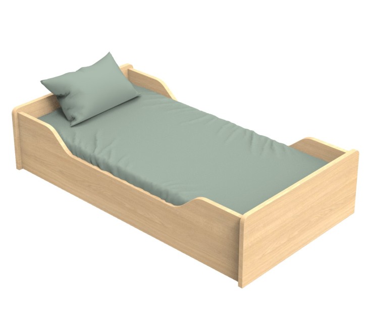Lit évolutif 140x70 - Little Big Bed en bois décor chêne miel