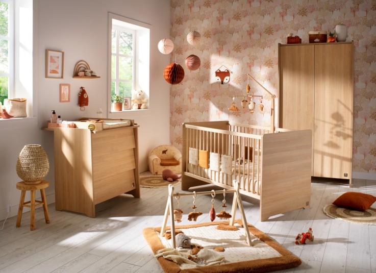 Lit évolutif 140x70 - Little Big Bed en bois décor chêne miel