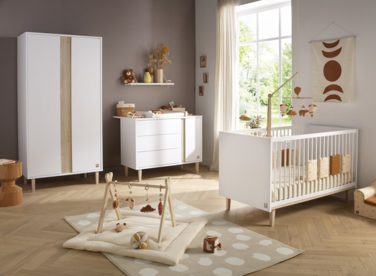 Lit évolutif 140x70 - Little Big bed sur pieds bois