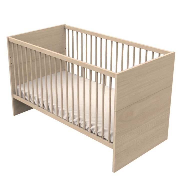 Lit évolutif 140x70 - Little Big Bed en bois décor chêne suave
