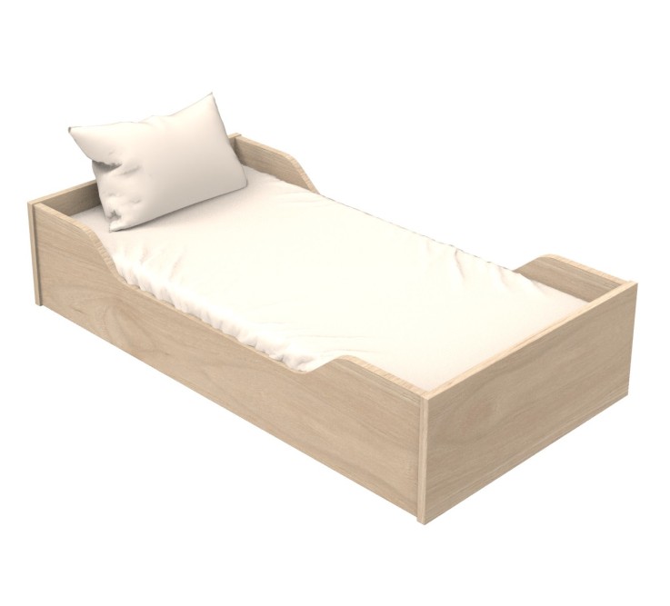 Lit évolutif 140x70 - Little Big Bed en bois décor chêne suave