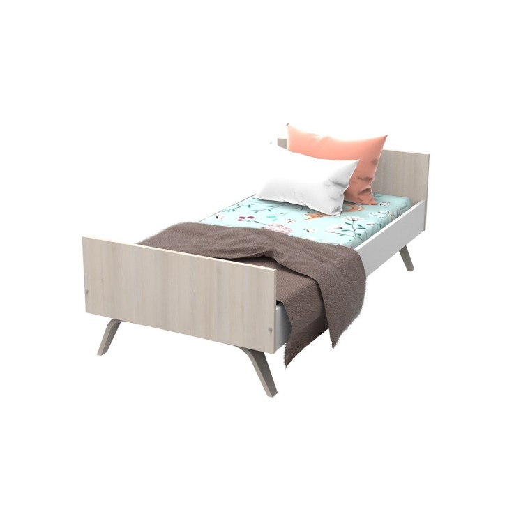 Lit junior 190x90cm en bois beige