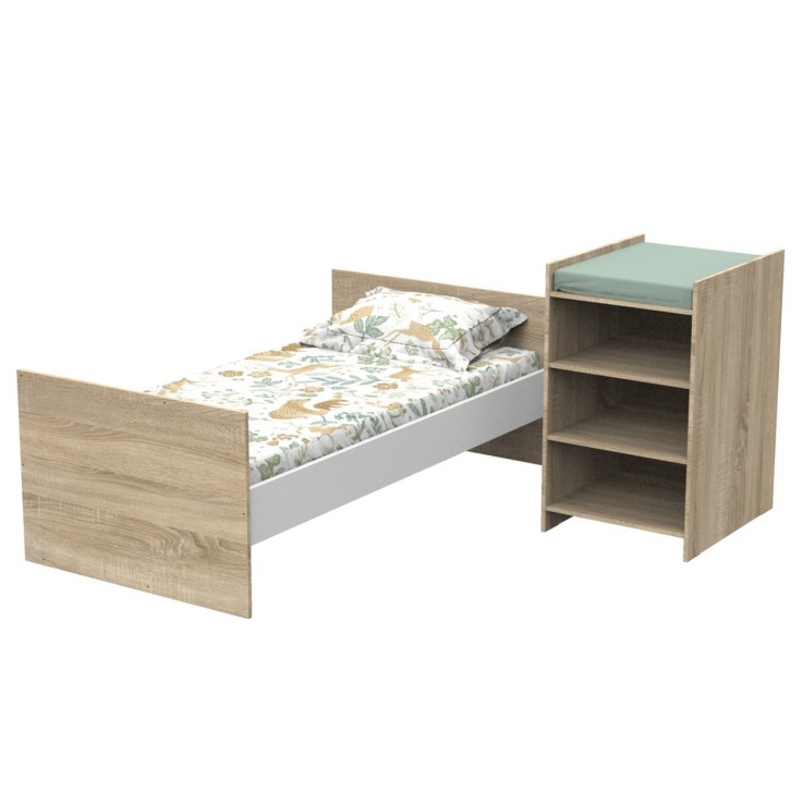 Lit bébé combiné évolutif de 60x120 à 90x190 en bois