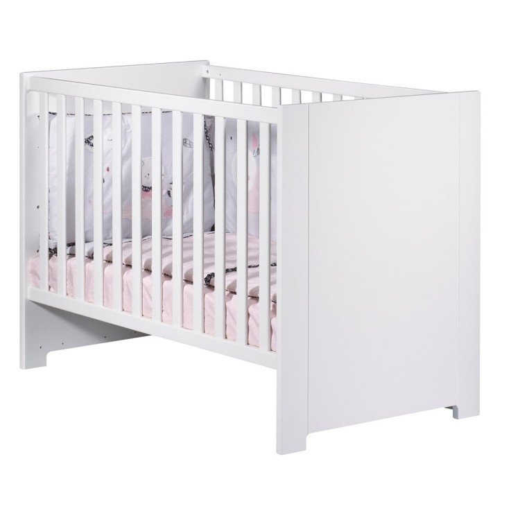 Lit bébé 120x60 en bois blanc