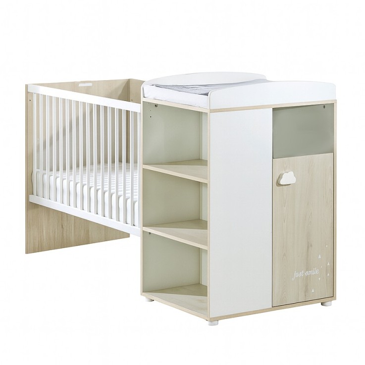 Lit Combiné évolutif de 60x120 à 90x190 avec matelas