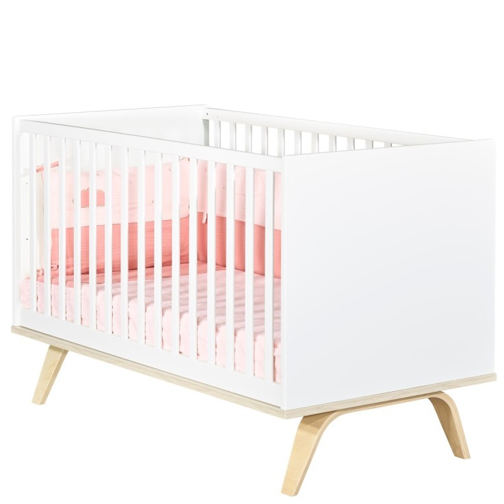 Lit bébé évolutif 140X70 en bois blanc