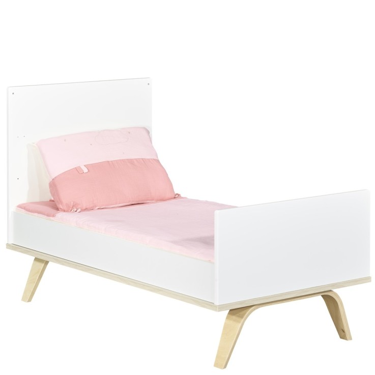 Lit bébé évolutif 140X70 en bois blanc