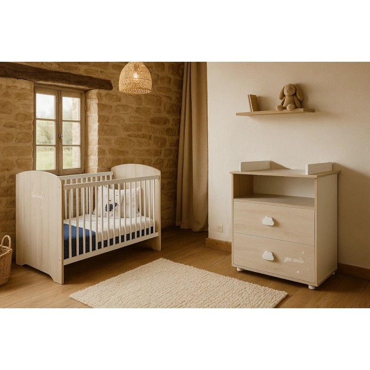 Lit bébé Smile en bois