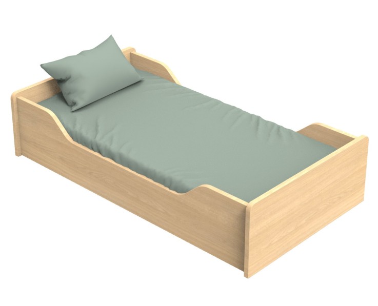 Lit évolutif 140x70 - Little Big Bed en bois décor chêne miel