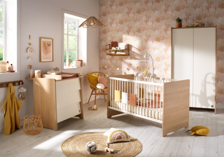 Lit évolutif 140x70 - Little Big Bed en bois décor chêne miel
