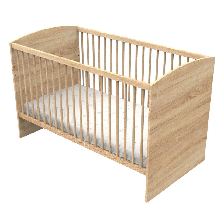 Lit évolutif 140x70 - Little Big Bed en bois décor chêne doré
