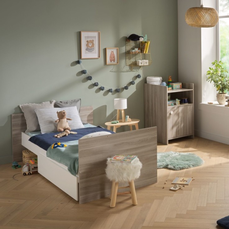 Lit bébé combiné évolutif de 60x120 à 90x190