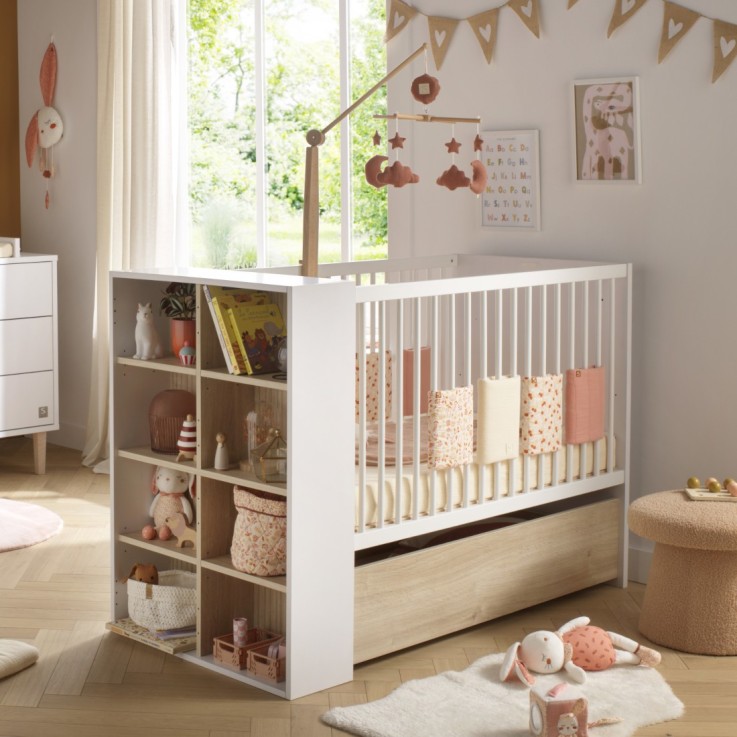 Lit bébé 120x60 transformable en lit 90x190