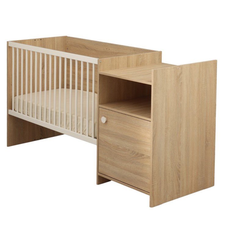 Lit bébé combiné évolutif de 60x120 à 90x190