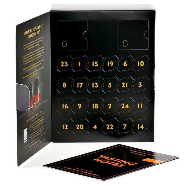 Calendrier de l'Avent Black Edition 24 jours de Rhum - 24 mignonnettes (24 fioles 2cl + 2 verres)