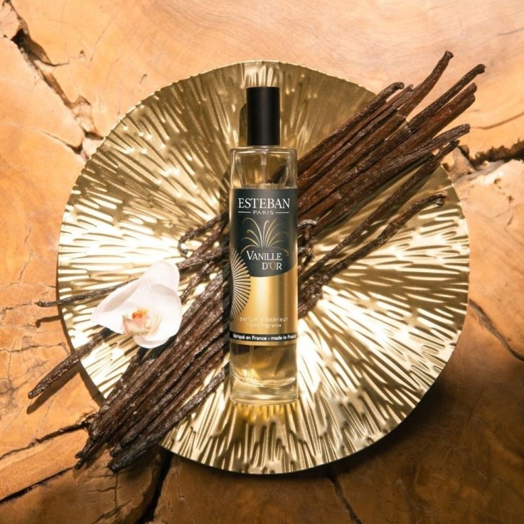 Vaporisateur Vanille d'or 75ml en verre