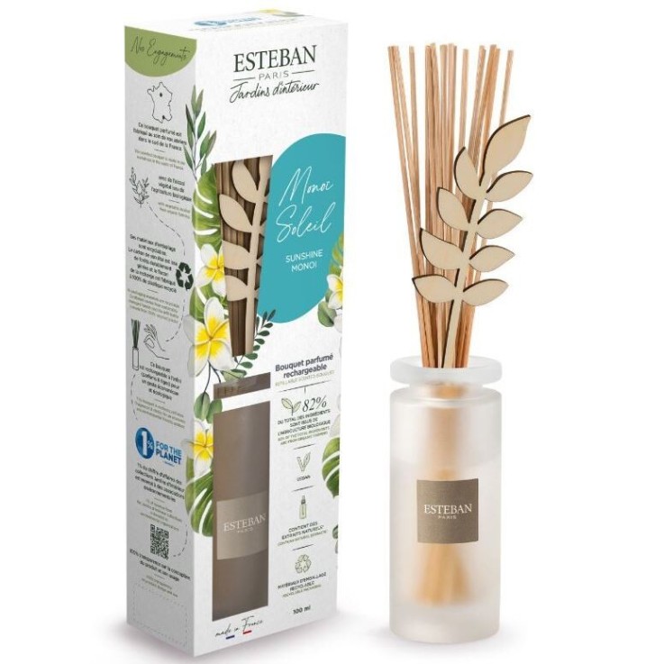 Bouquet parfumé 100 ml Monoï/soleil en verre