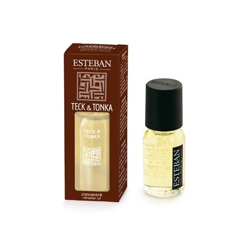 Concentré de parfum teck et tonka 15 ml en verre