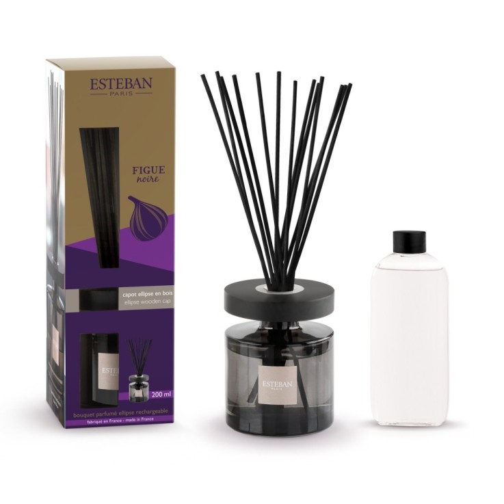 Bouquet parfumé Ellipse figue noire 200ml en verre