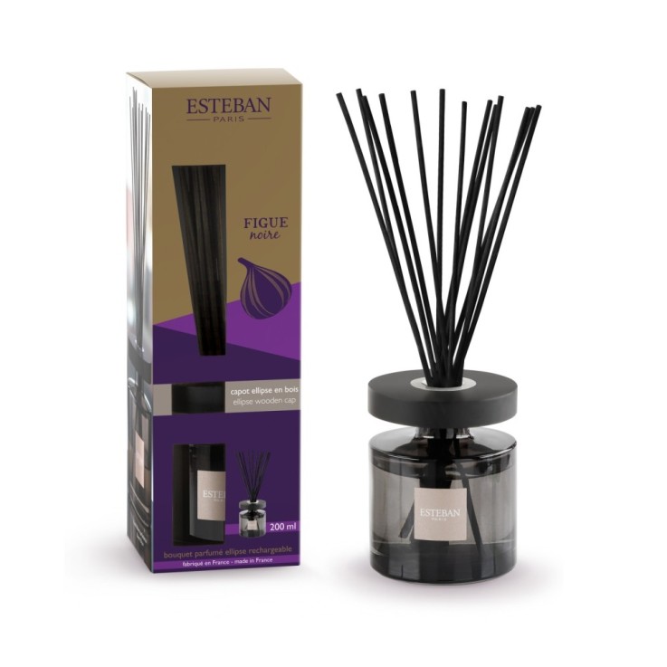 Bouquet parfumé Ellipse figue noire 200ml en verre