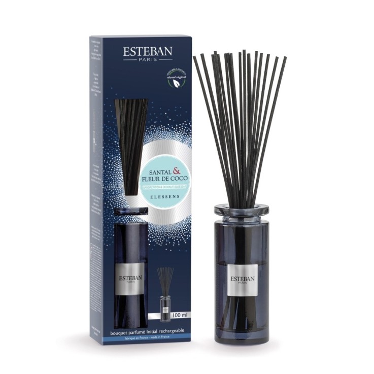 Bouquet initial santal et fleur coco 100 ml en verre