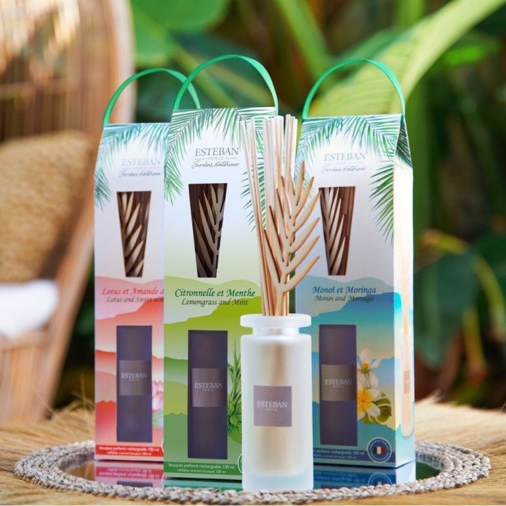 Bouquet initial santal et fleur coco 100 ml en verre