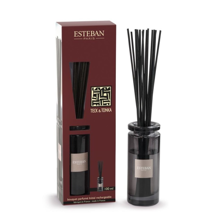 Bouquet initial teck et tonka 100ml en verre