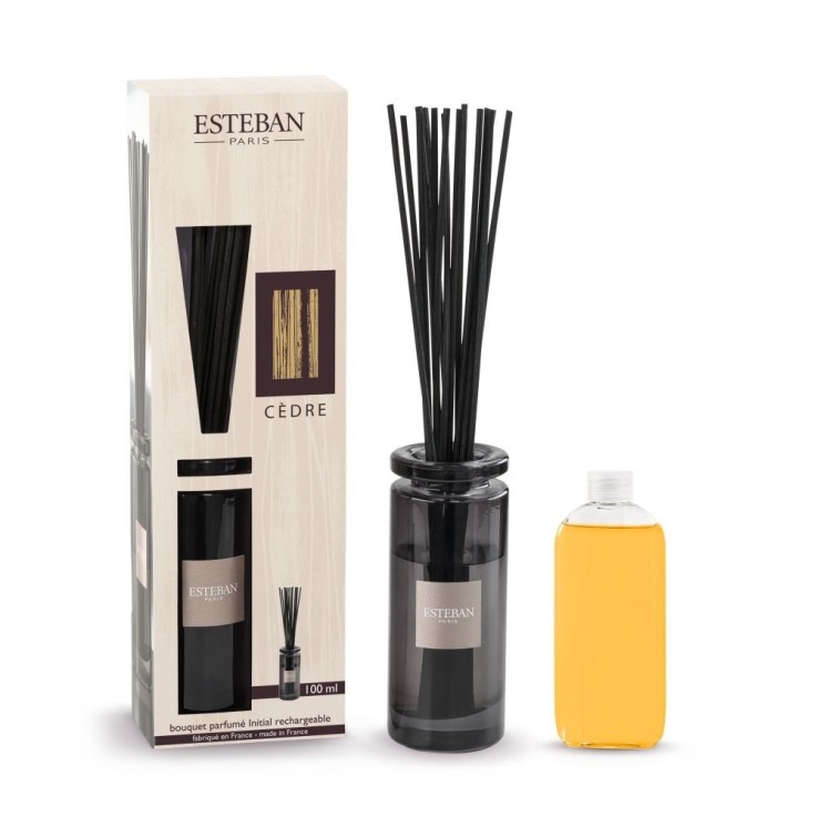 Bouquet initial cèdre 100 ml en verre
