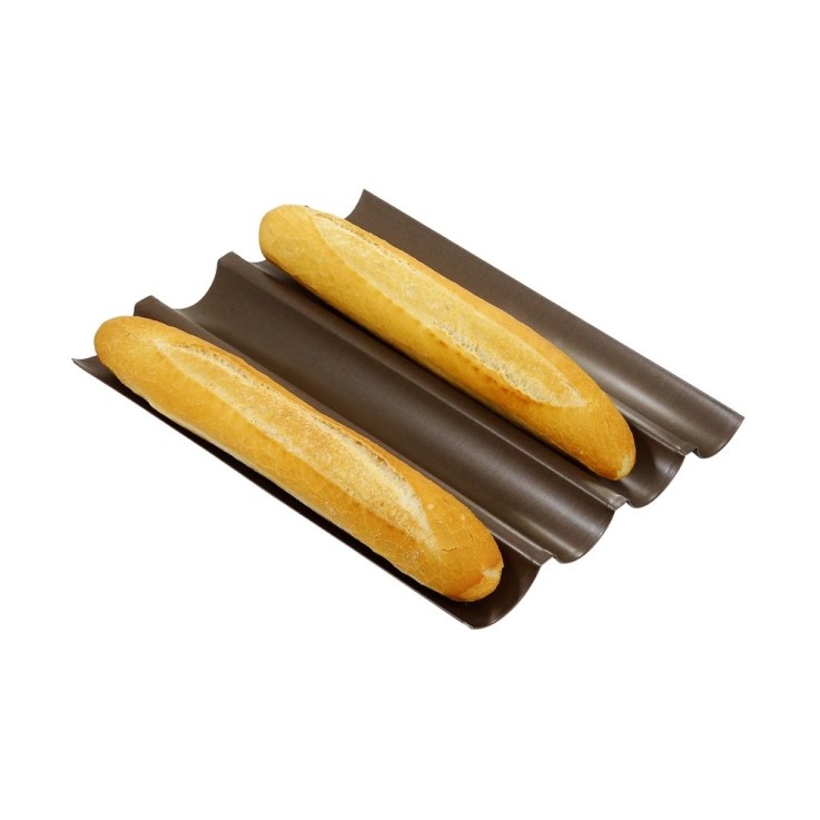 Plaque à baguettes antiadhérente 38x32 cm en métal