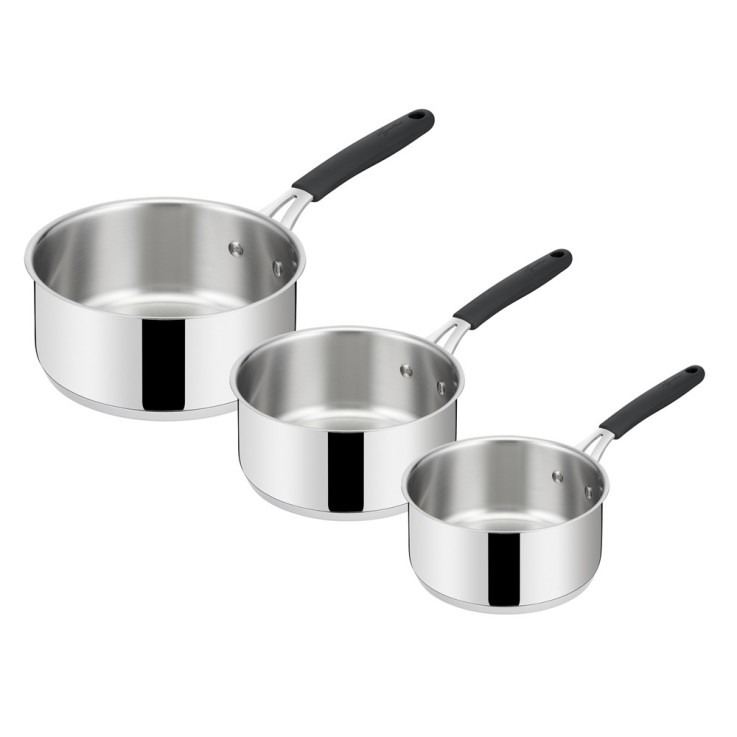 Série de 3 casseroles inox Tempra 16/18/20 cm