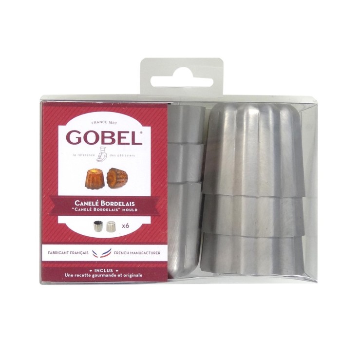 Boite de 6 cannelés Bordelais en aluminium