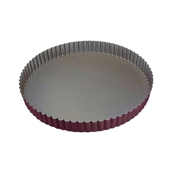 Tourtière ronde cannelée fond fixe 20 cm en acier